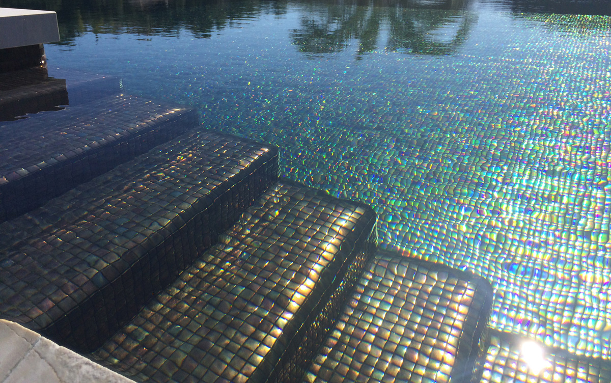 Obklad mozaika skleněná bazénová HISBALIT / 84